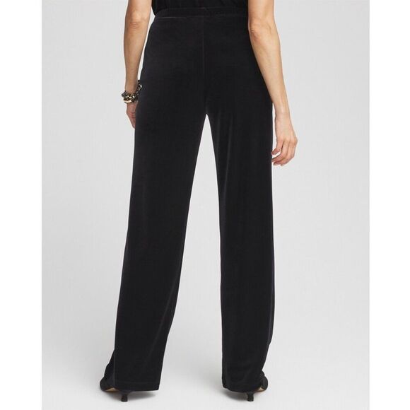 Chico's Travelers Dress Pants Size 3S 16S Elegant Velvet Pull On - Picture 2 of 12